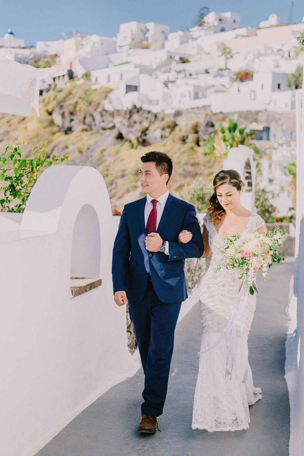 Santorini Small Intimate Wedding Dana villas santorini wedding ceremony
