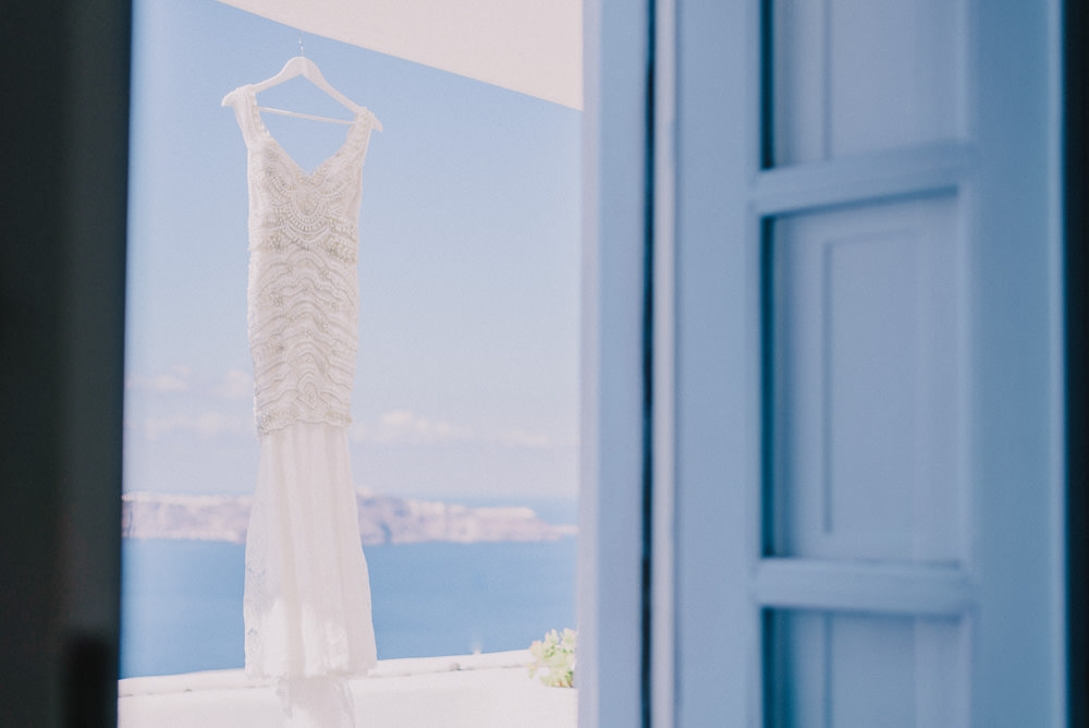 Santorini Small Intimate Wedding wedding dress