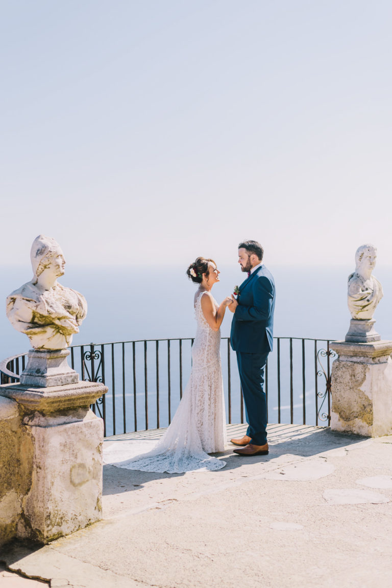 An ultra romantic villa Chimbrone wedding at Amalfi Coast in Italy